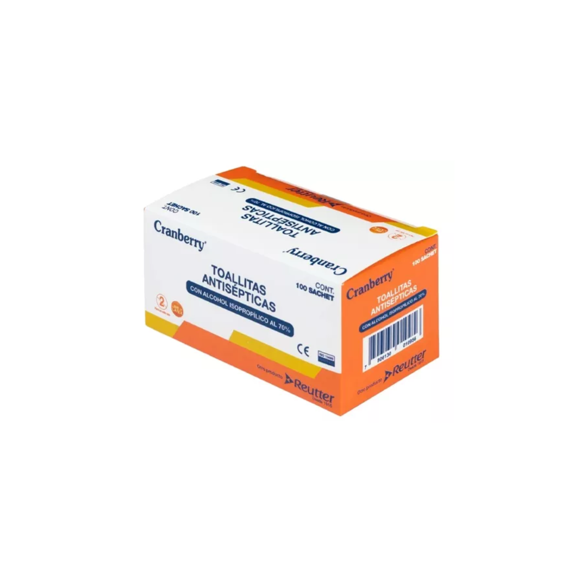 Toallitas Desinfectantes Con Alcohol Isopropílico 70% 100 Un