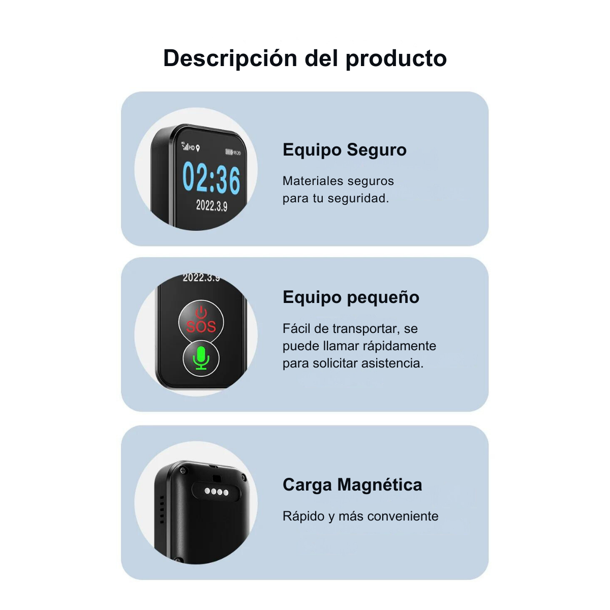 Boton De Panico Inalambrico de larga distancia Alarma Personal de Emergencia Sos Gps Gsm y Voz