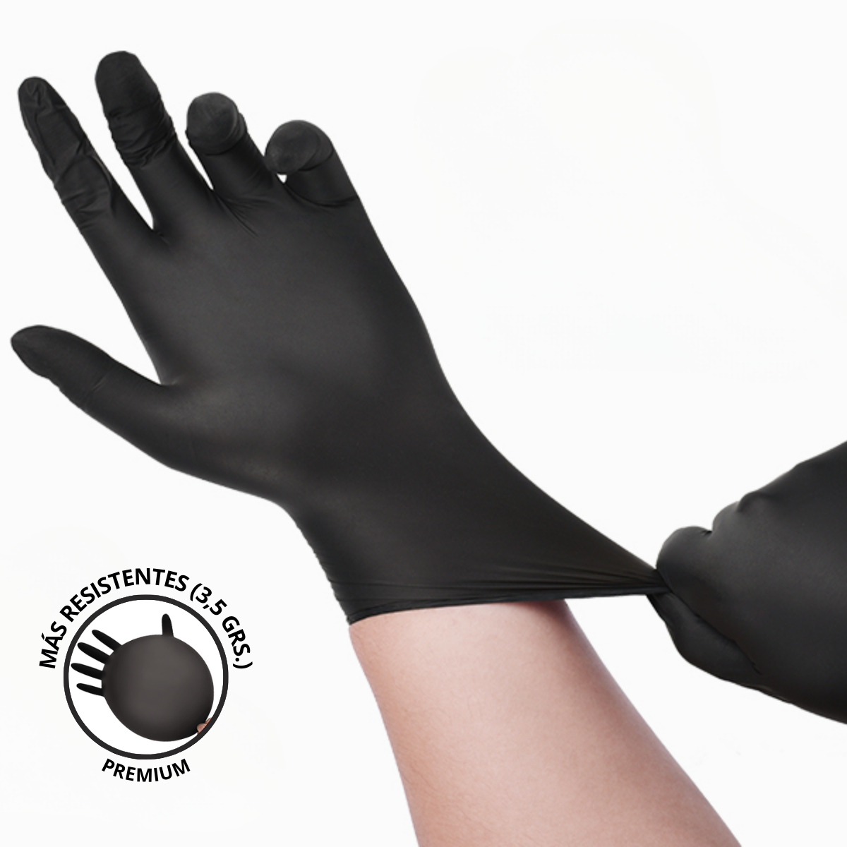 Guantes de nitrilo negro