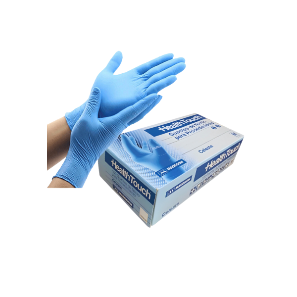 Guante de Nitrilo Celeste Health Touch