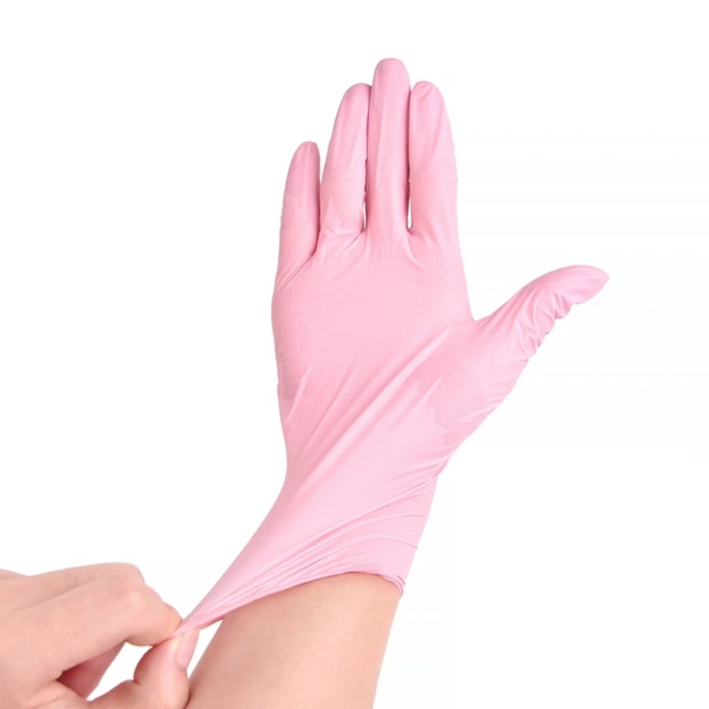 Guantes de Nitrilo Rosado