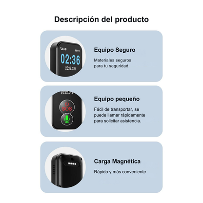 Boton De Panico Inalambrico de larga distancia Alarma Personal de Emergencia Sos Gps Gsm y Voz
